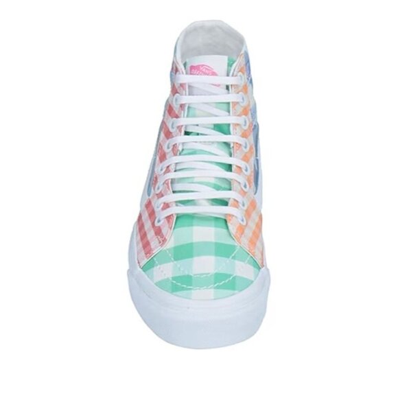 Vans Sk8 High Multicolor Gingham Cherry Tapered Checkerboard Womens Size: 7 - Picture 2 of 5